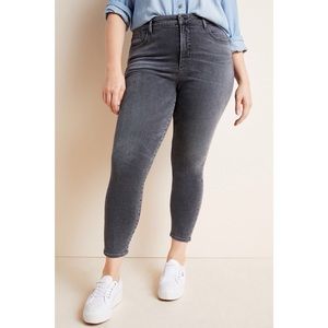 Anthro Plus COH Rocket Mid Rise Skinny Gray Jeans